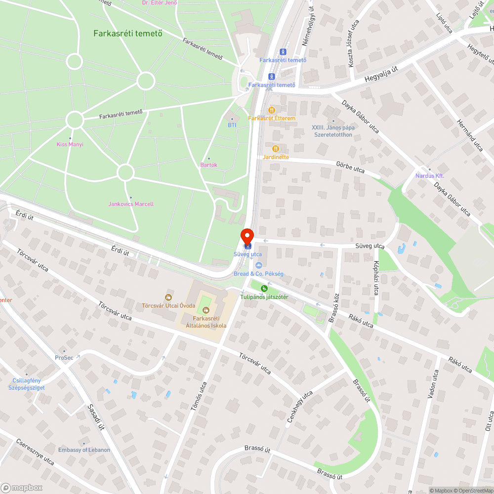 Bakelitlemez Süveg utca bejelentés helye