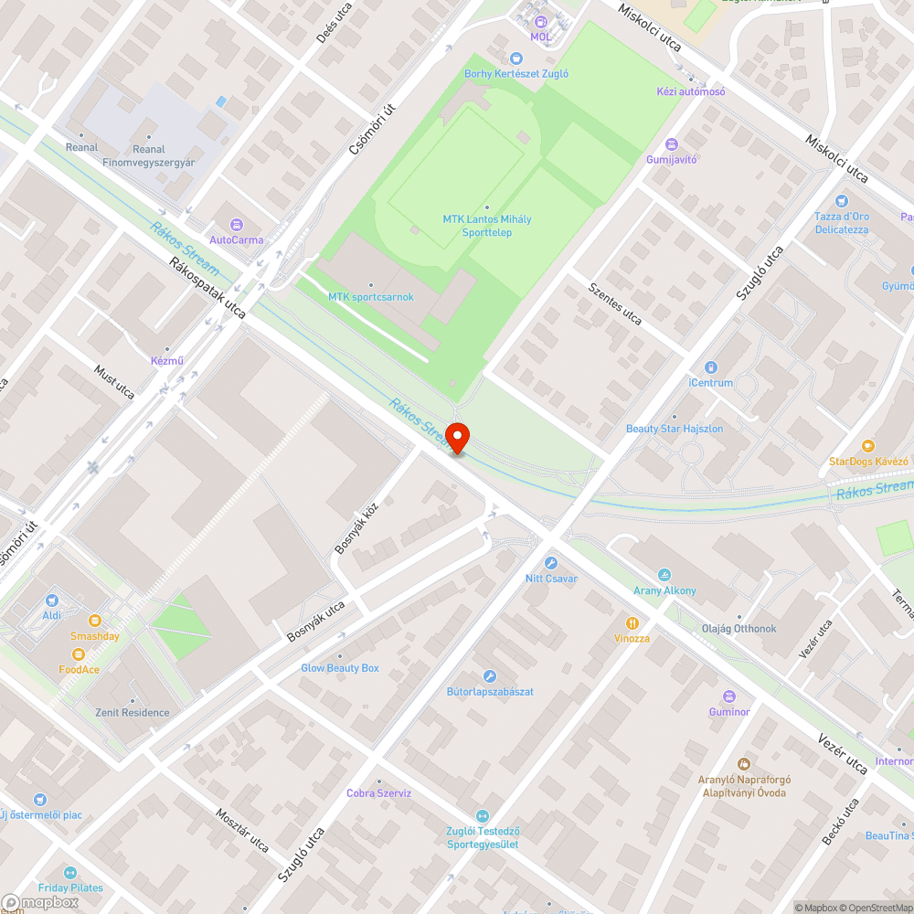 Korlát a járda mellett bejelentés helye