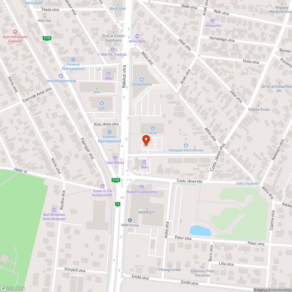 Kiégett lámpa bejelentés helye