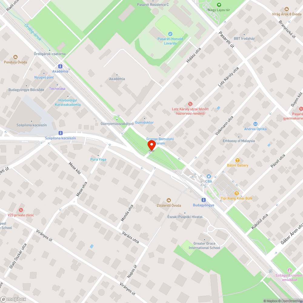 Megsüllyedt járda bejelentés helye