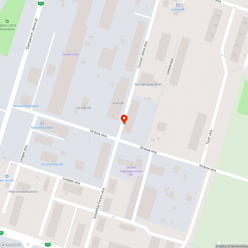 Behajtani tilos tábla és a kerékpár sáv bejelentés helye