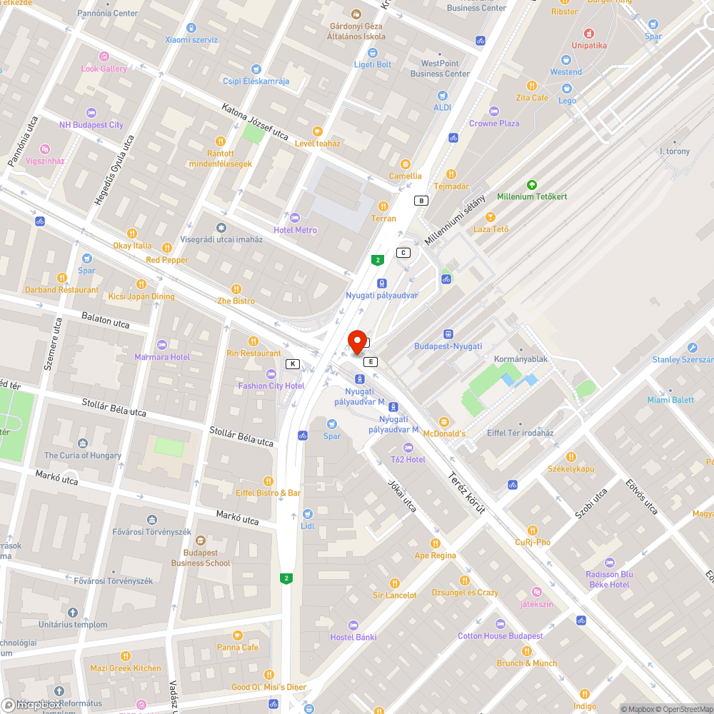 Kereszteződésfigyelő kamera és térfigyelő kamera hiánya bejelentés helye