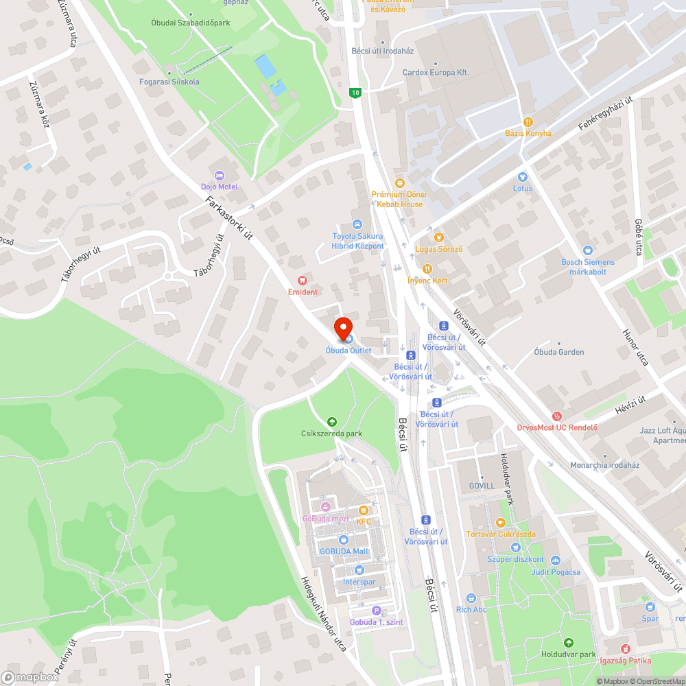 Megrongált megállótábla bejelentés helye