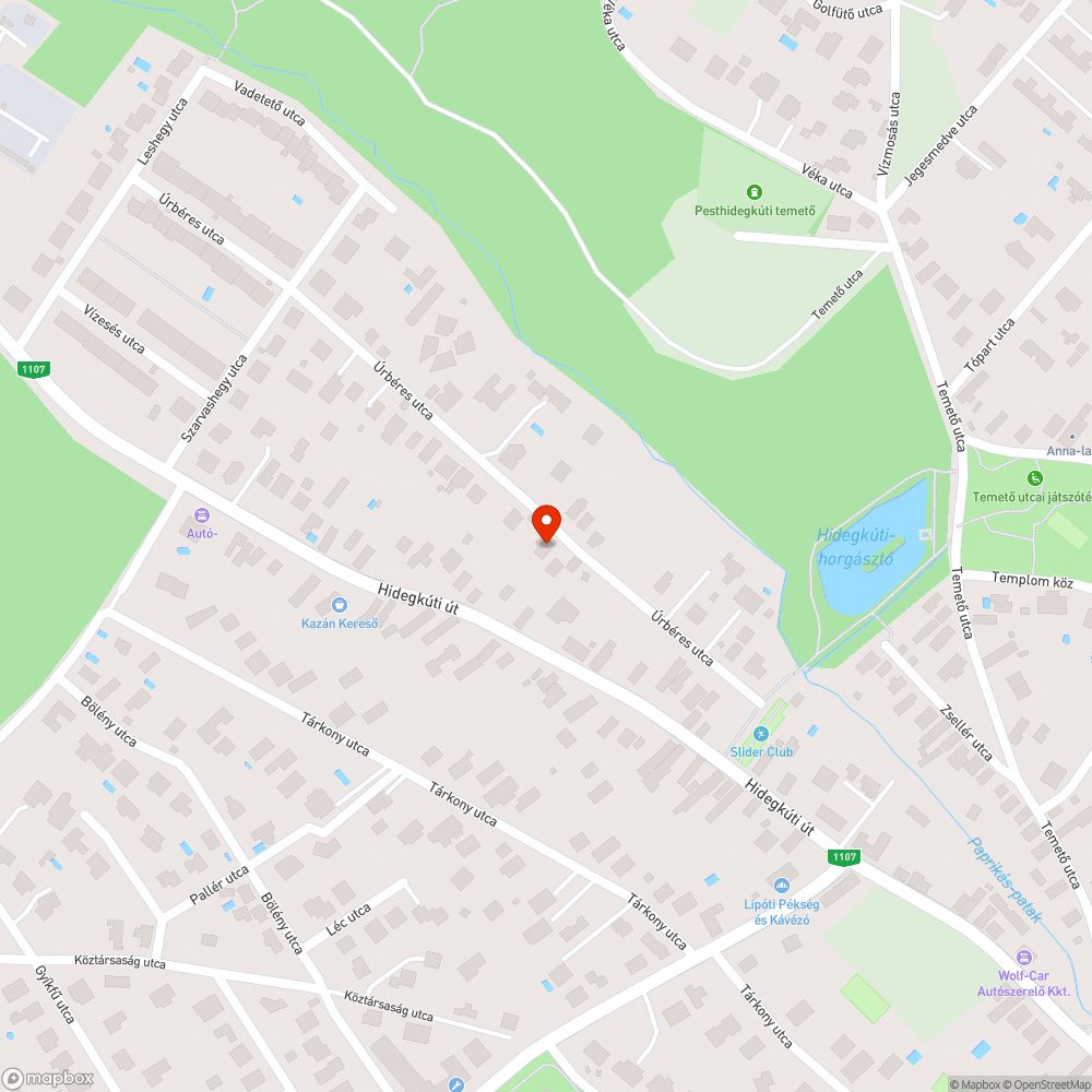 Kátyú az Úrbéres utca 29 előtt bejelentés helye