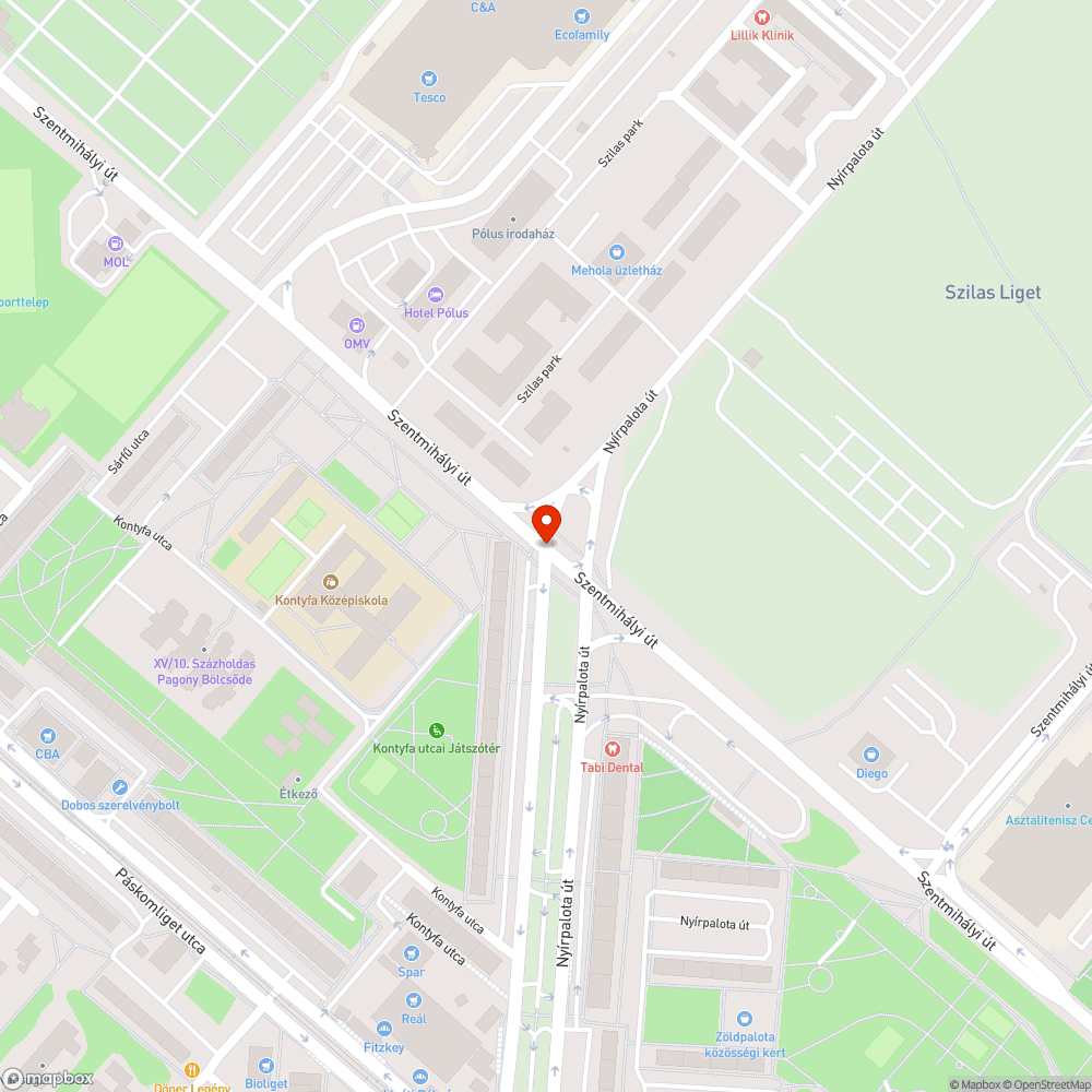 Hiányzó zebra bejelentés helye