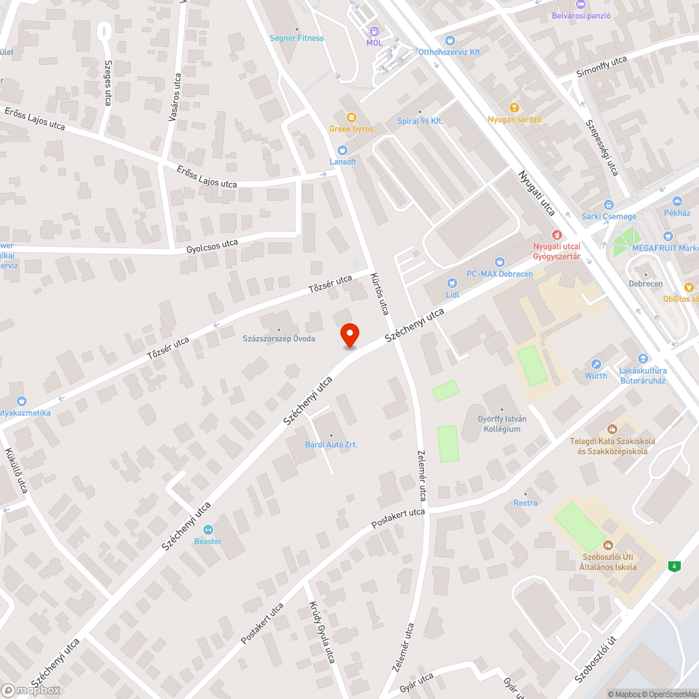 Veszélyes zebra bejelentés helye