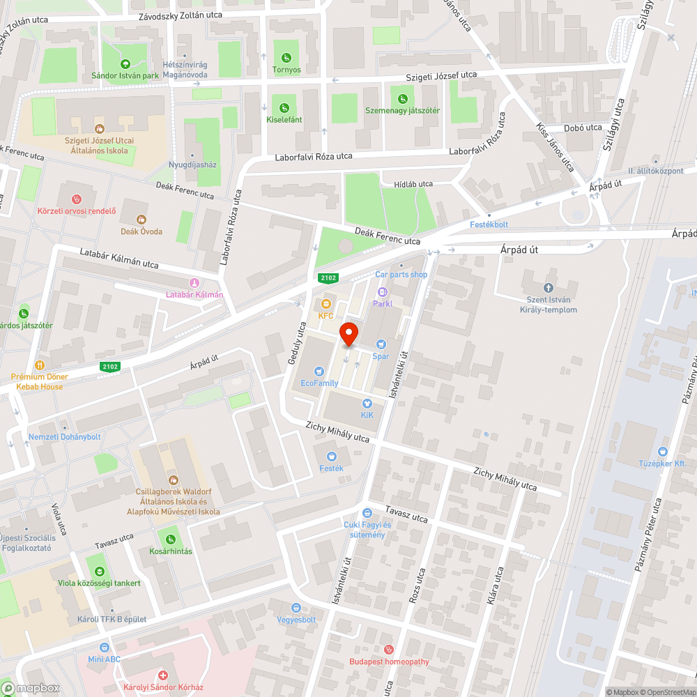 Elhagyott jármű - Árpád út 183-185 bejelentés helye