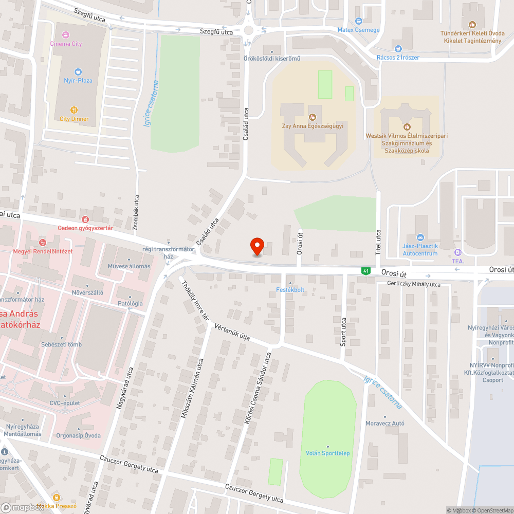 Szemetes utcarész bejelentés helye