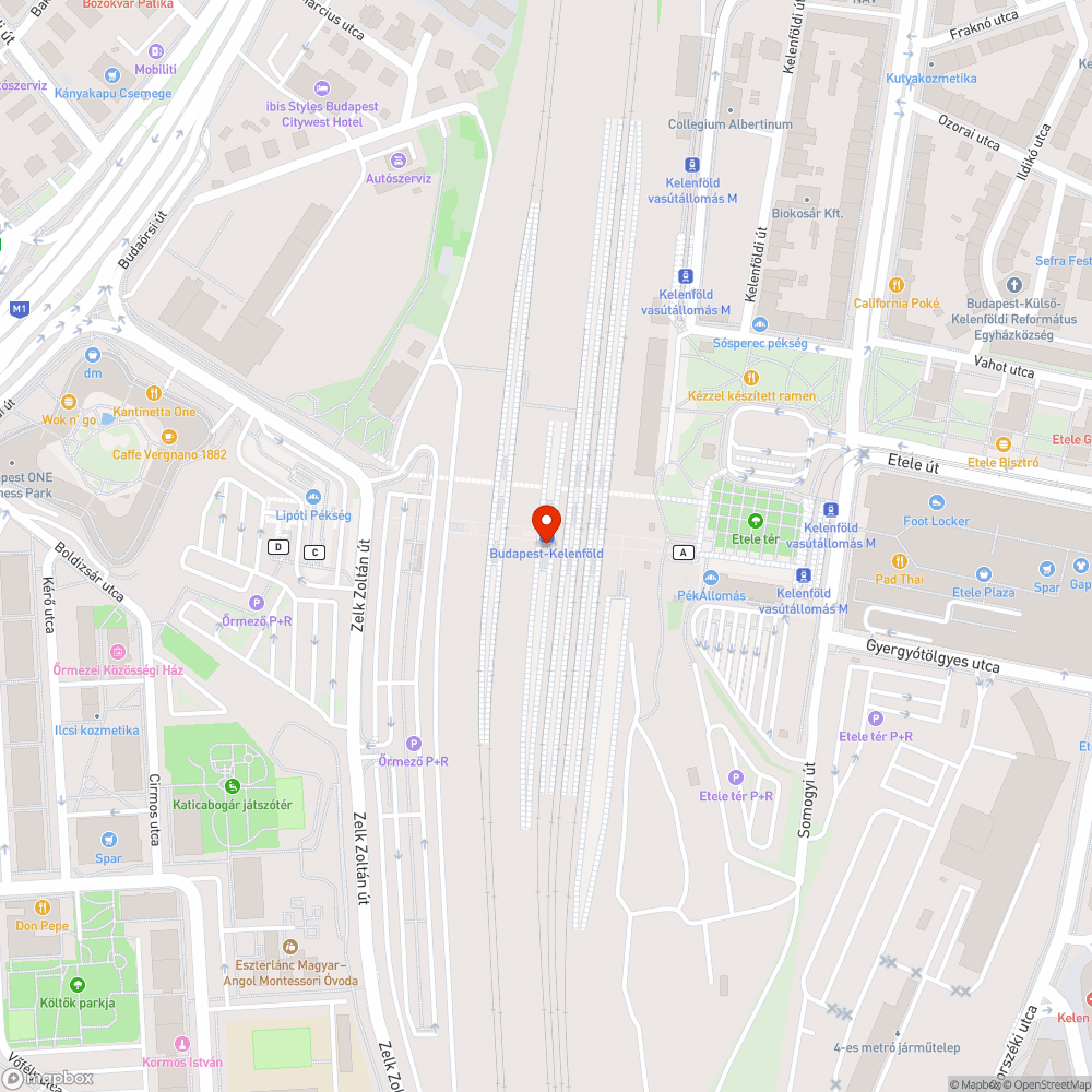 Döglött galamb Kelenföld aluljáró bejelentés helye