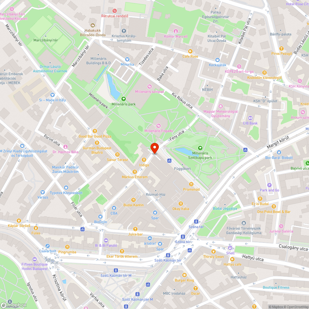 Parkoló autó bejelentés helye