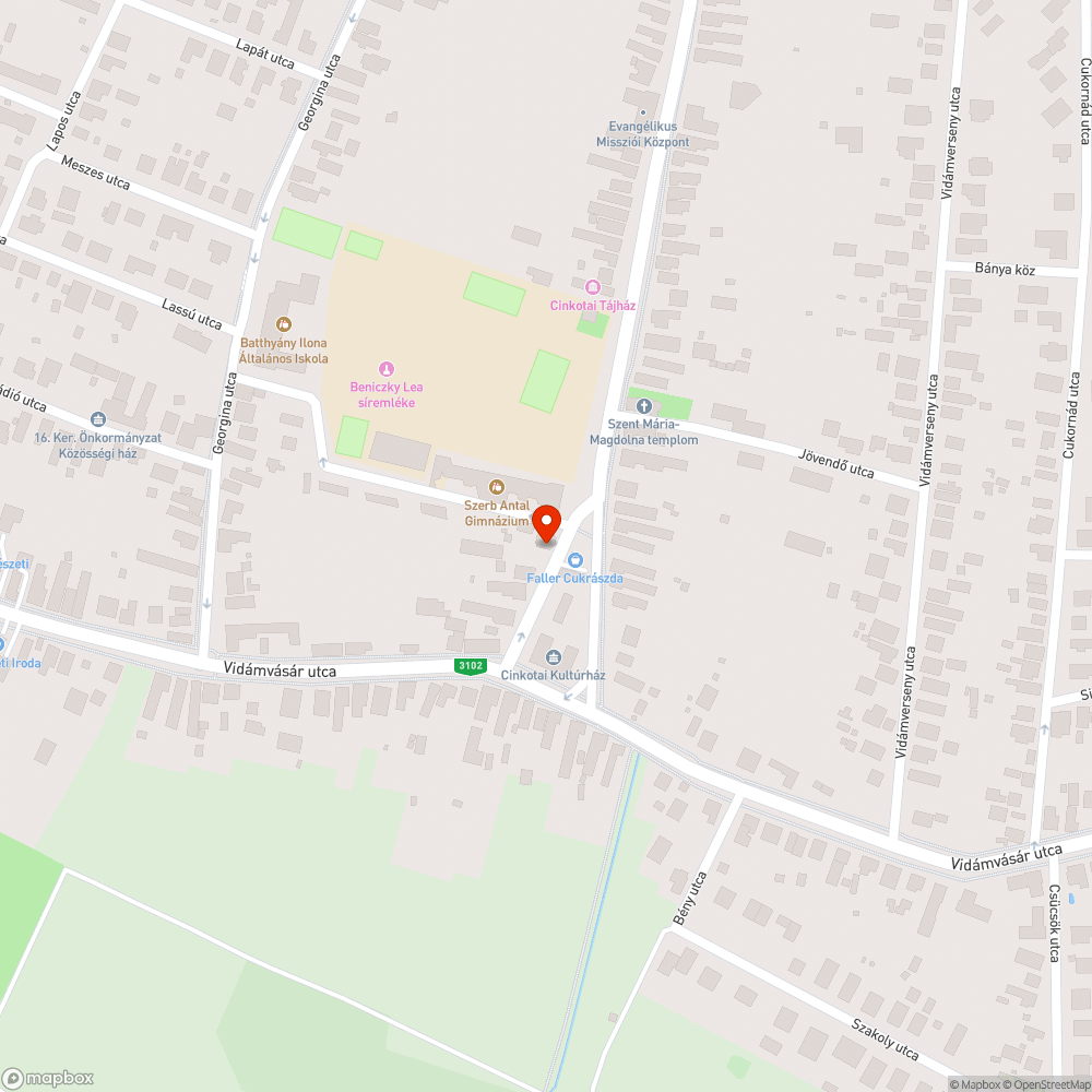 Sötét útszakasz bejelentés helye