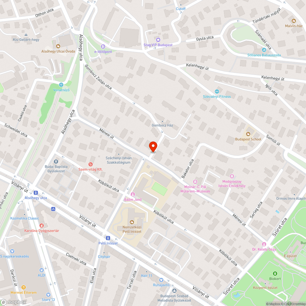 Kerékpáros szembeforgalom bejelentés helye