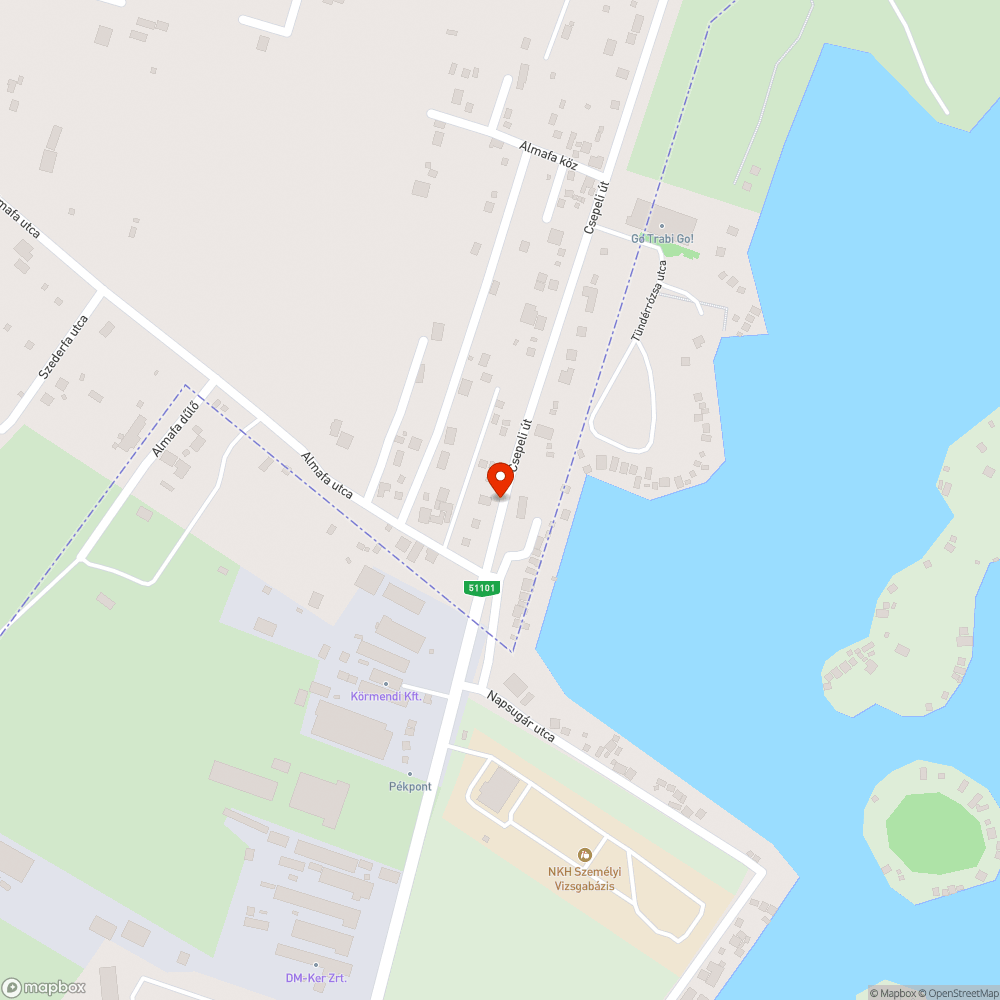 Giga kátyúk "féltengelygyilkos" bejelentés helye