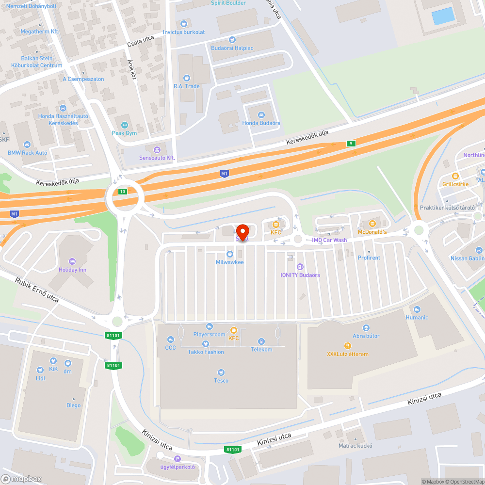 Óriási kátyú a budaörsi Tesconál, a Shell kút előtt bejelentés helye