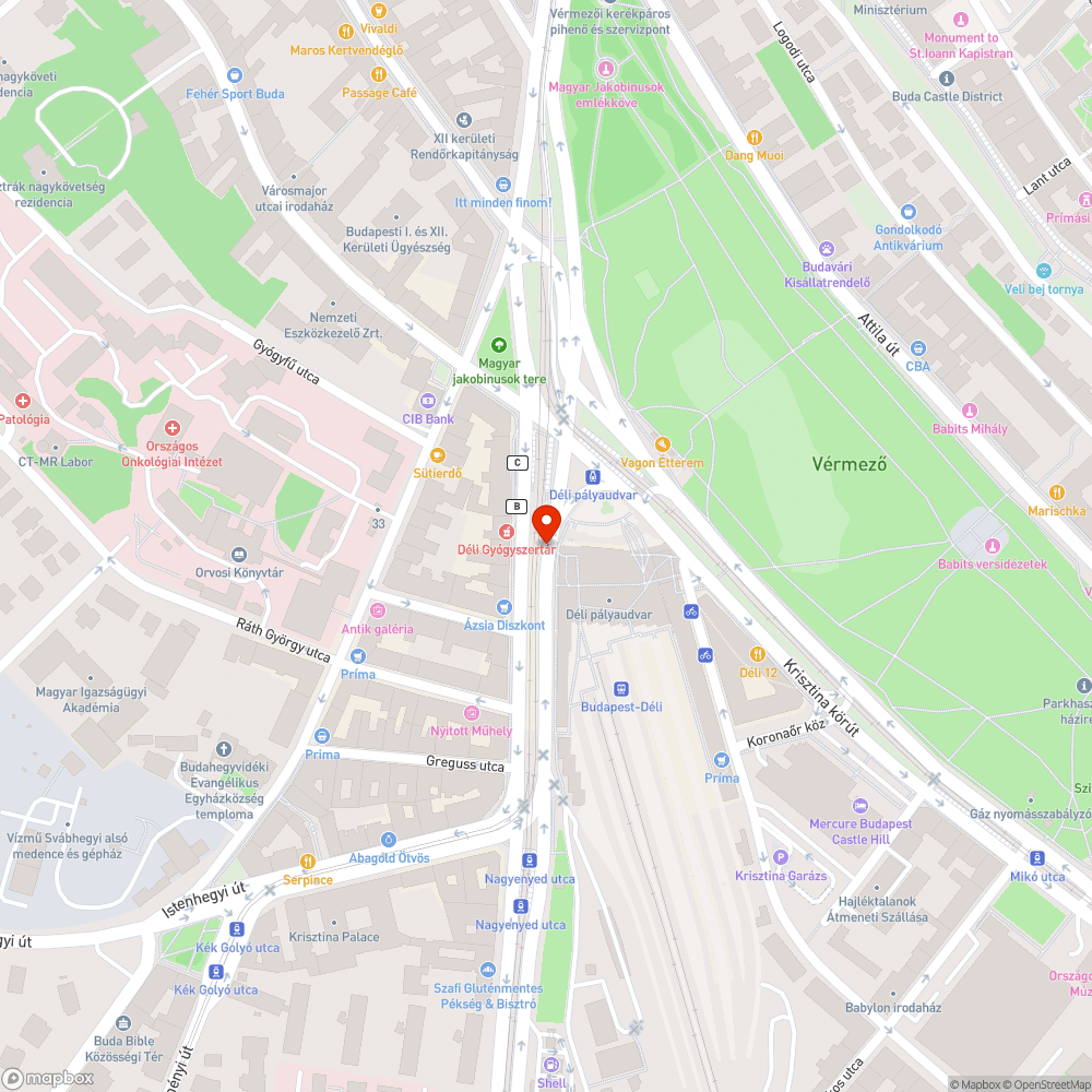 Megrongálódott csatornafedelek a Déli pályaudvarnál bejelentés helye