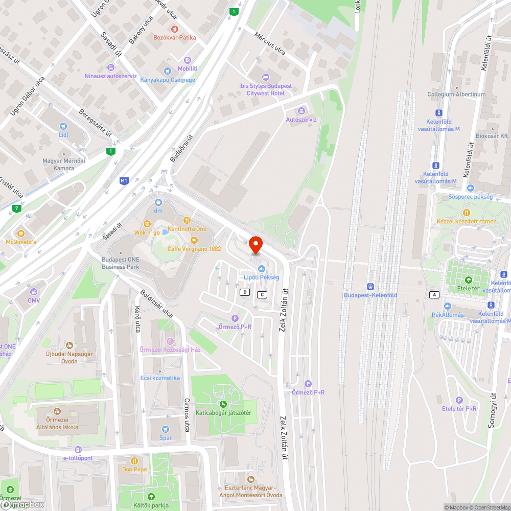 Kelenföld "D" kijárat mozgólépcső bejelentés helye