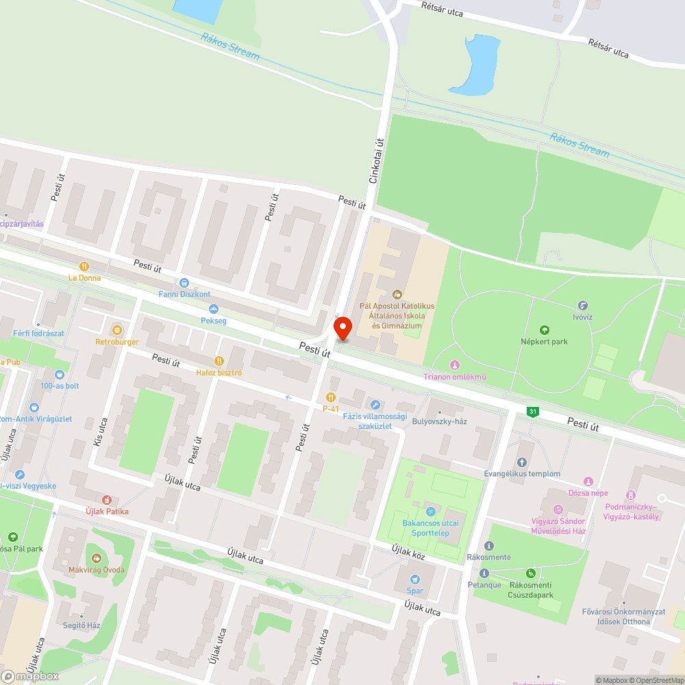 Kibelezett lámpa bejelentés helye