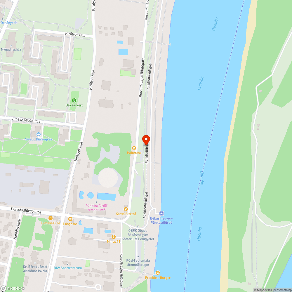 Padok hiánya a töltés tetején bejelentés helye