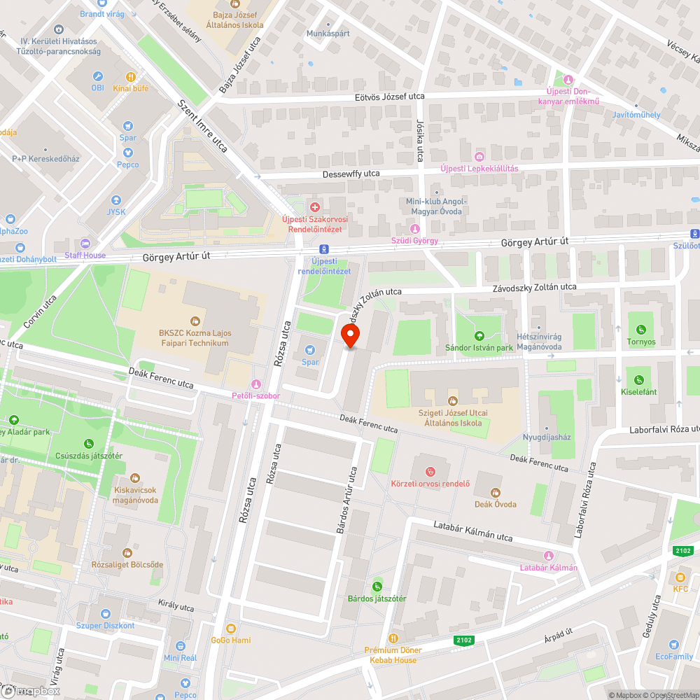 Közvilágítás bejelentés helye