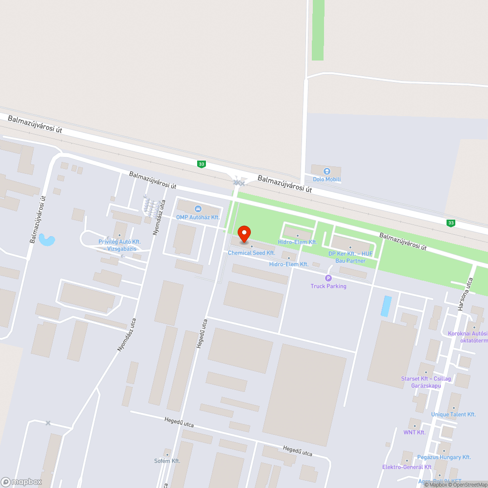 Nyugati Ipari Park buszmegállója bejelentés helye