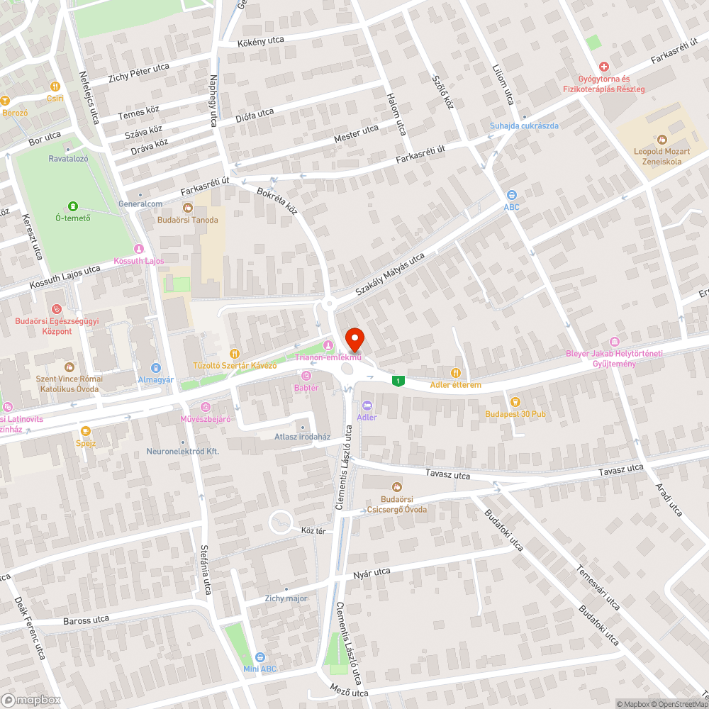 Hiányzó tábla bejelentés helye