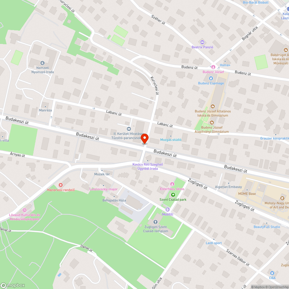 Funkció nélküli átkelésjelző bejelentés helye