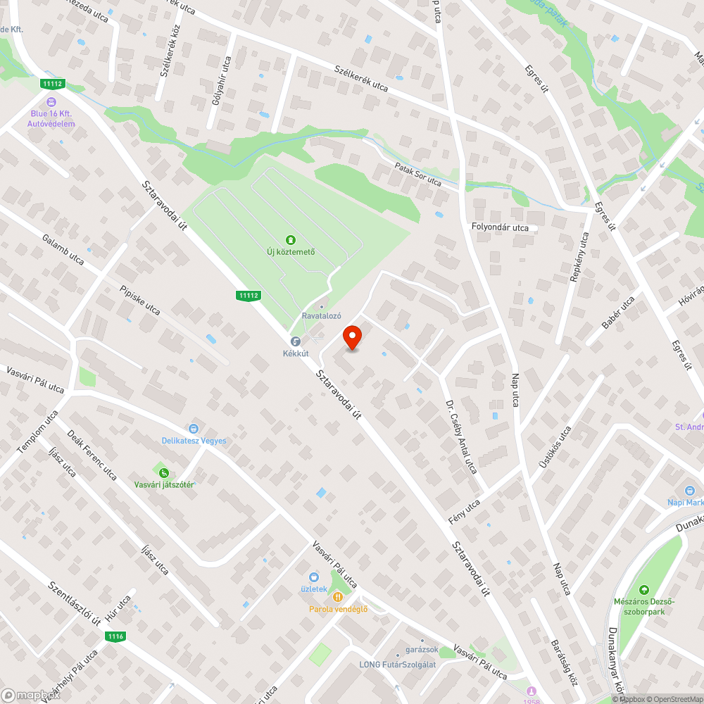 Utcai lámpa bejelentés helye