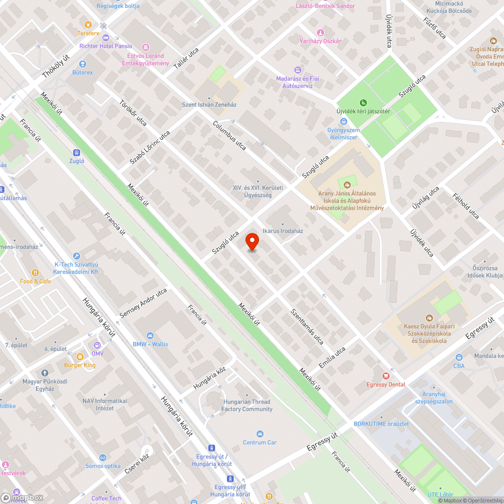 kátyú a keréknyomon bejelentés helye