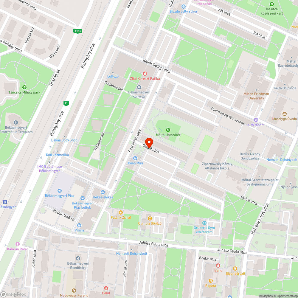 Aszfalt darabok, kerítés elemek, és zöldhulladék bejelentés helye