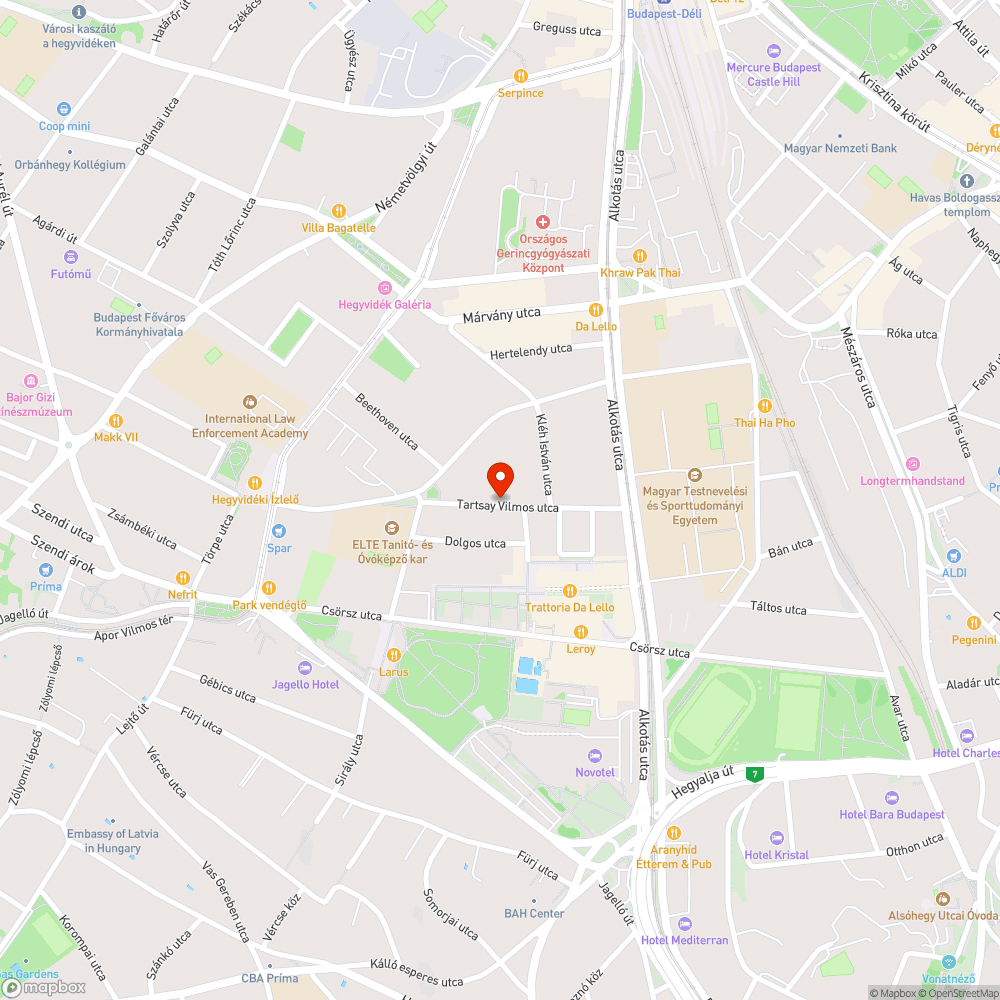 Beszakadt járda bejelentés helye