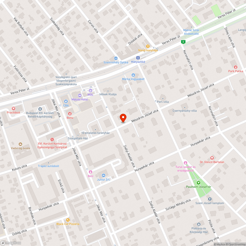 Kátyú bejelentés helye