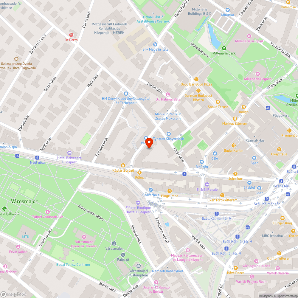 Letört ág autók és úttest felett bejelentés helye