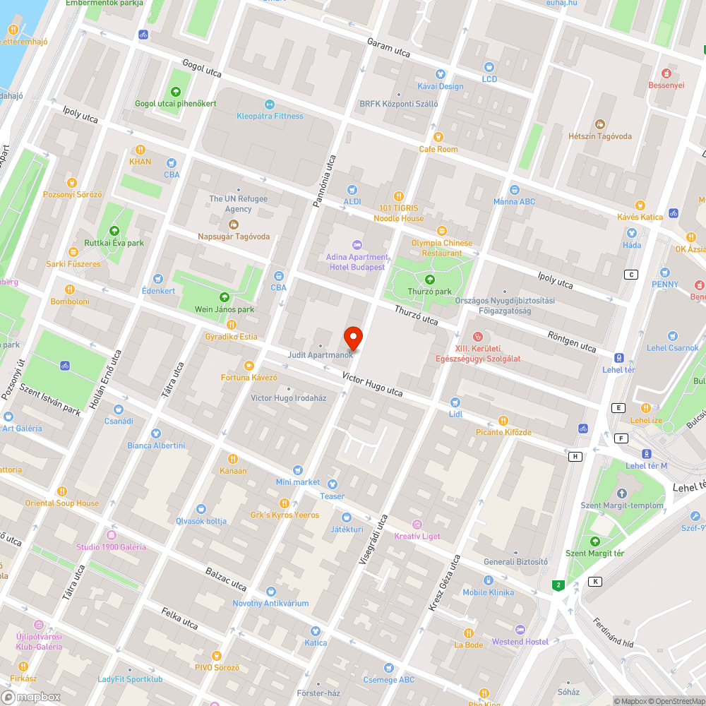 Akadályozott busz bejelentés helye