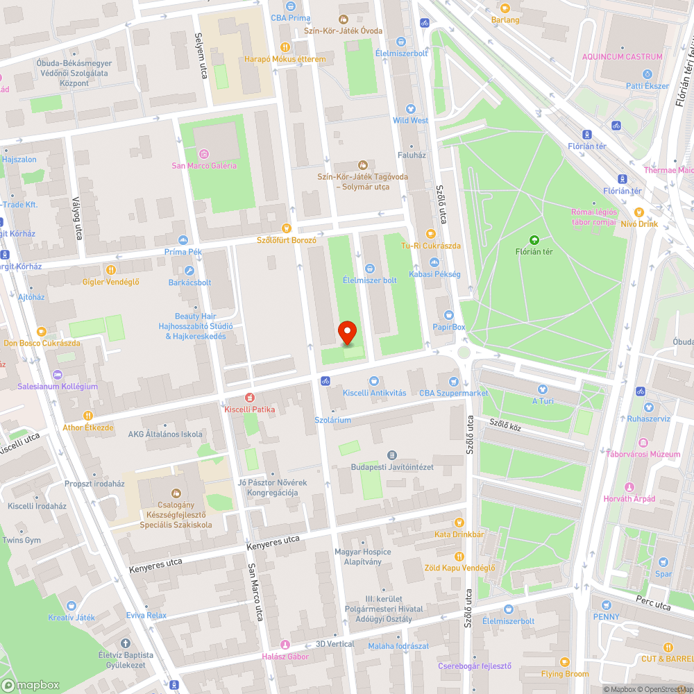 Szemét a parkban bejelentés helye