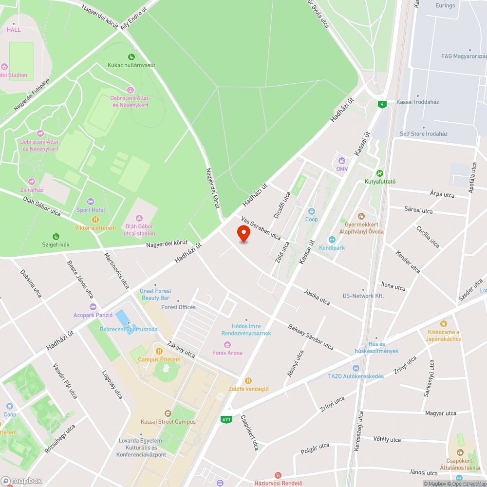 Nagy méretű kátyú bejelentés helye