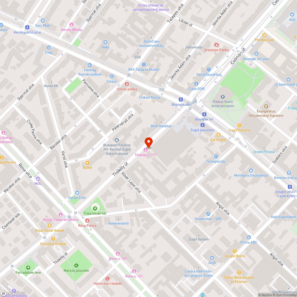 Két, vastag törzsű fa karbantartása bejelentés helye