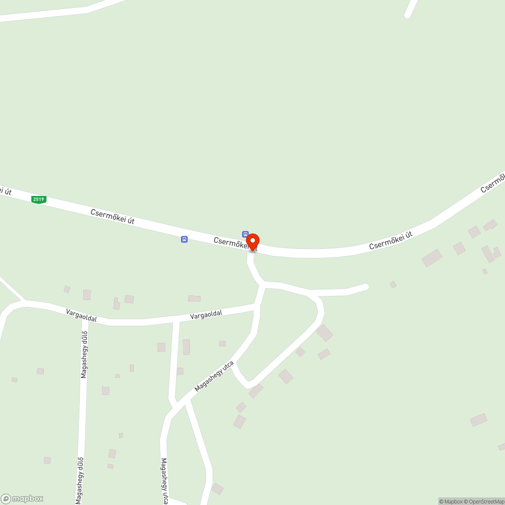 Magashegy felhajtóján szinte megkerülhetetlen kátyúk bejelentés helye