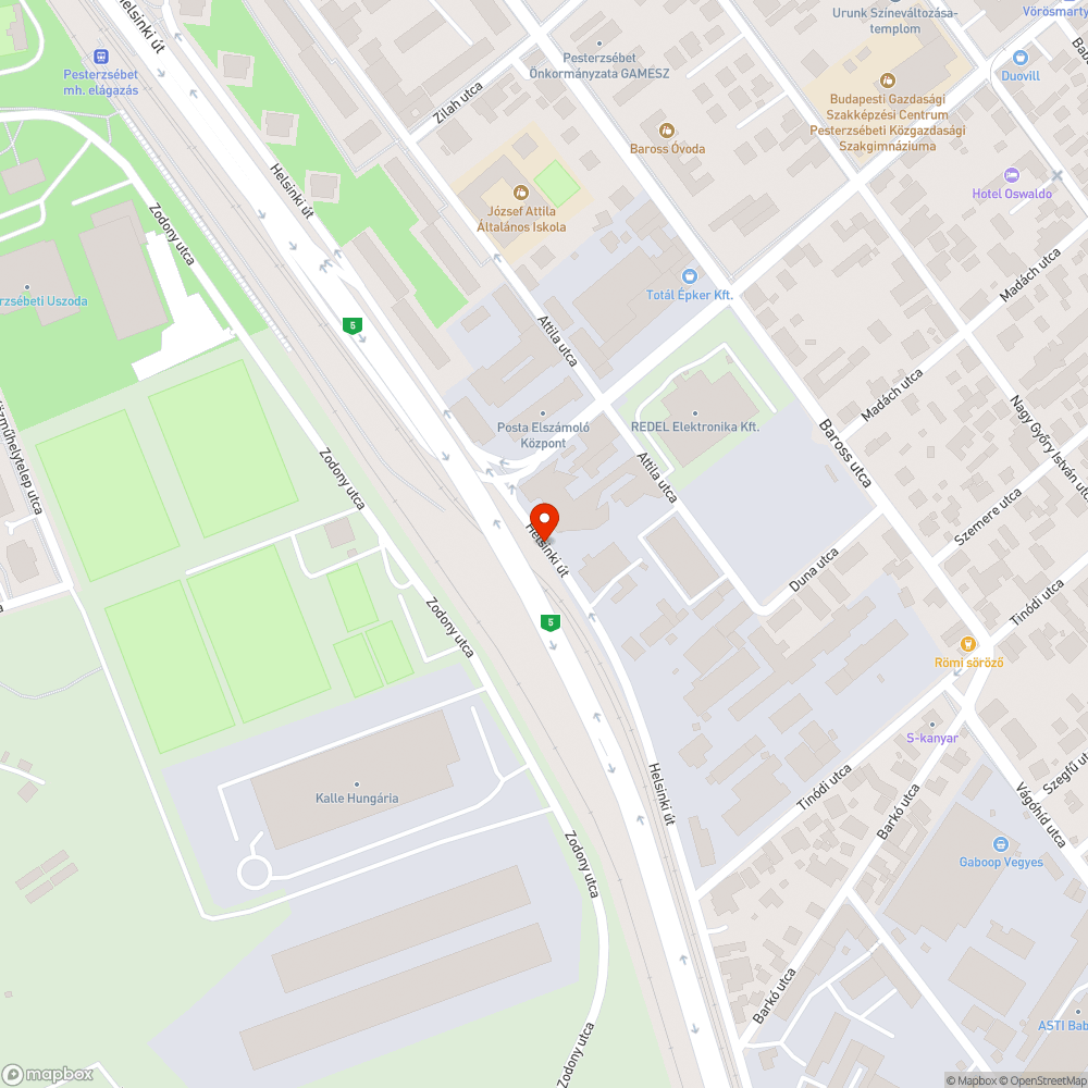 Helsinki út szervizút szemétlerakás bejelentés helye