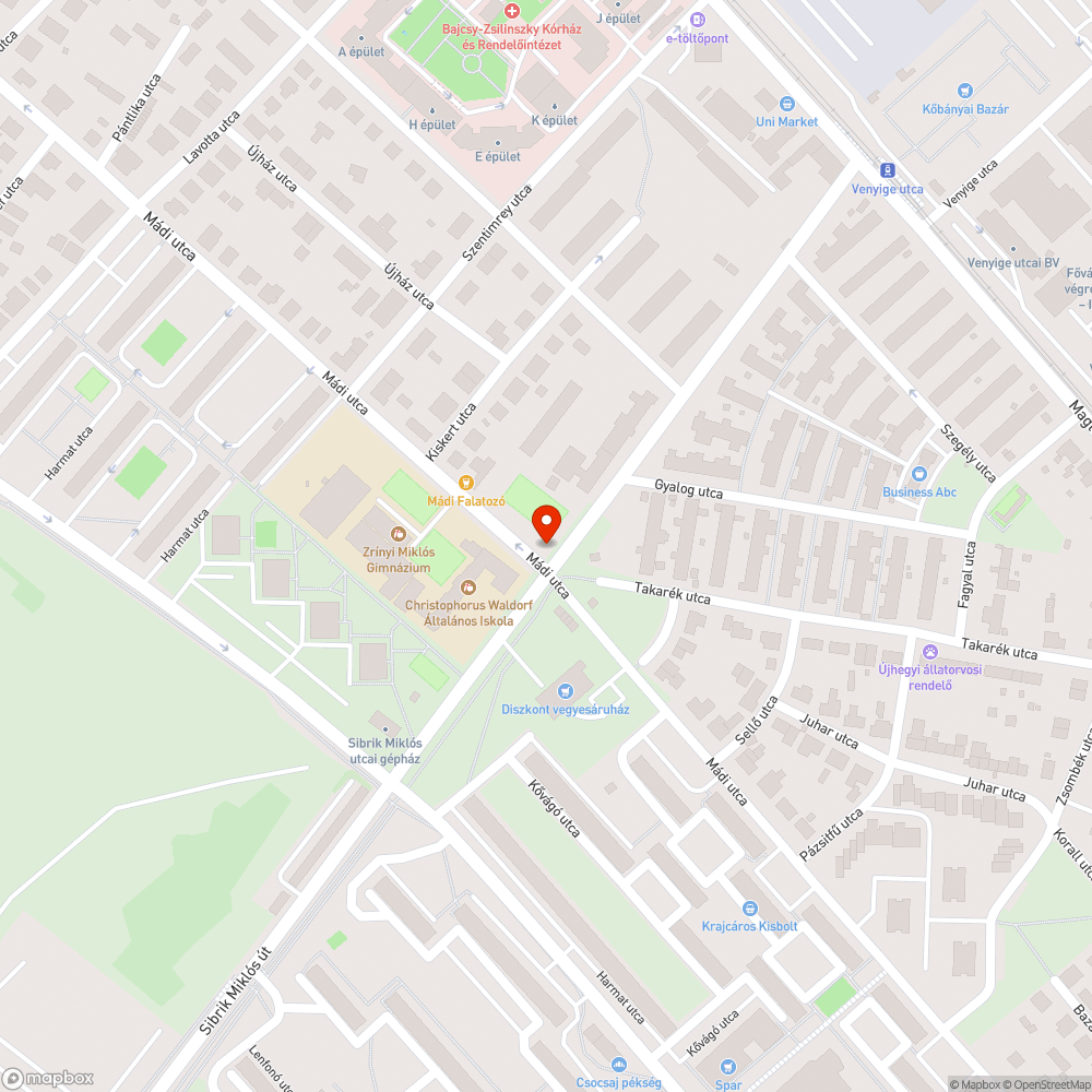 Fel nem festett zebra bejelentés helye