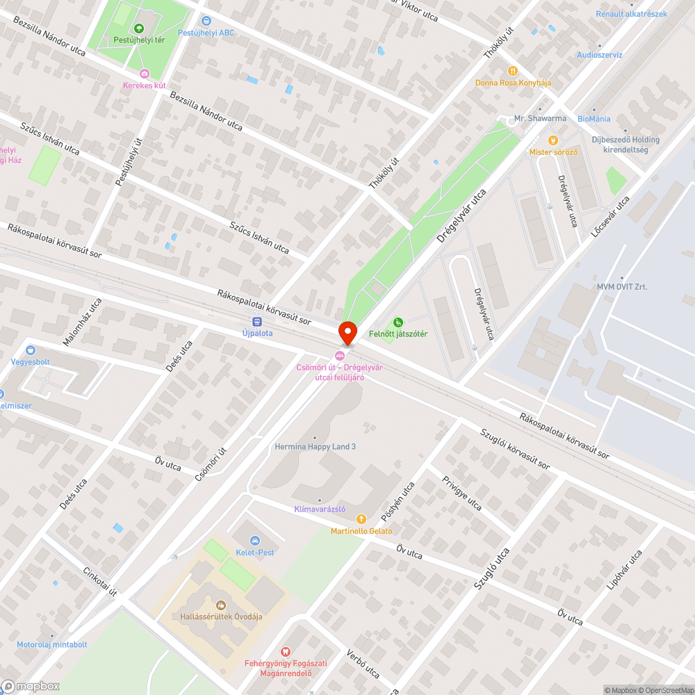 Kerékpárút létesítése bejelentés helye