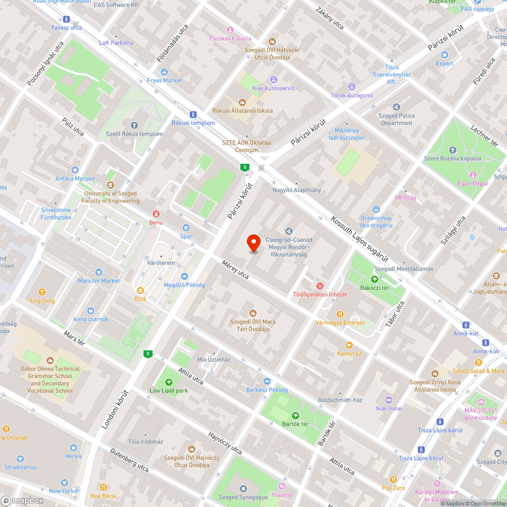 Hibás világítótest bejelentés helye