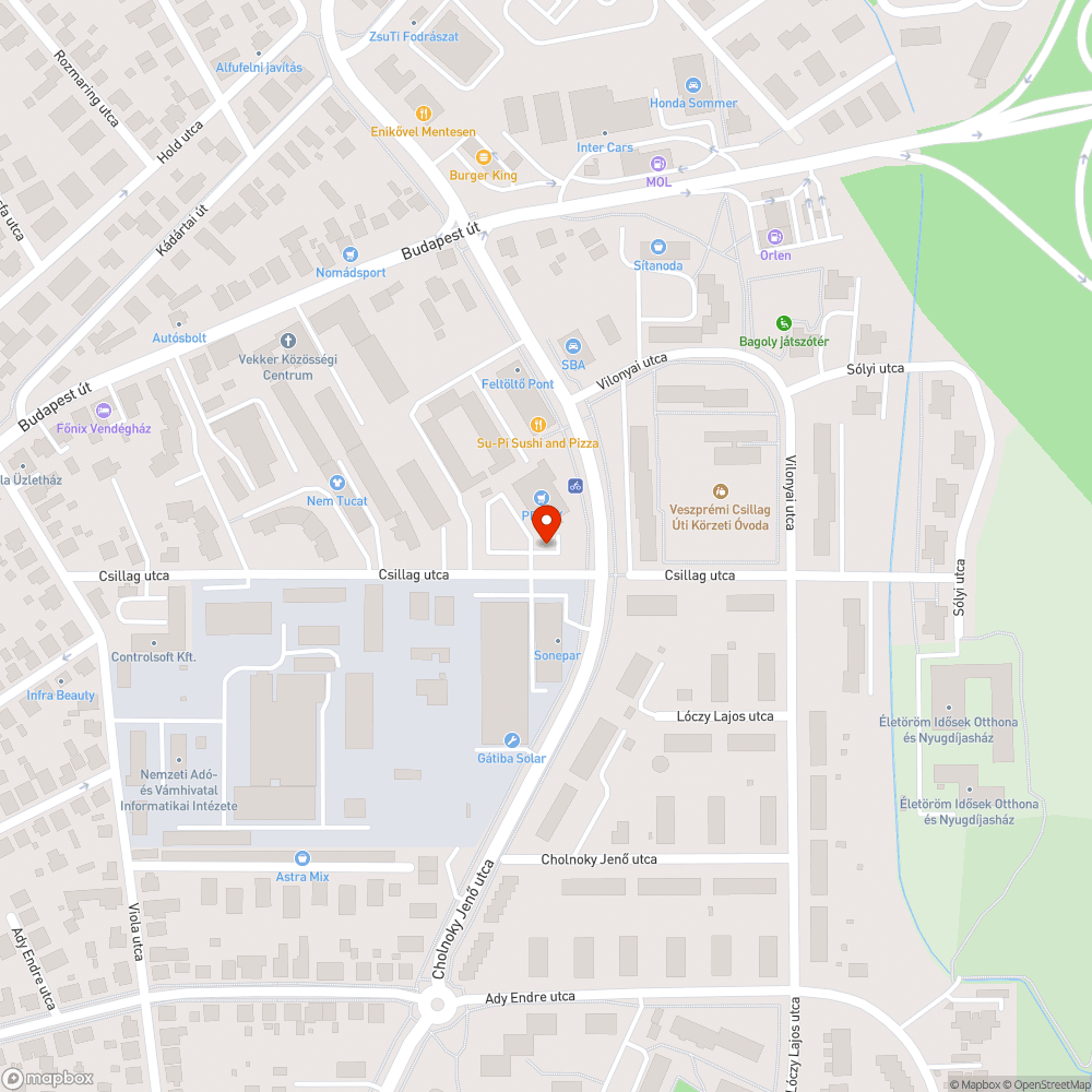 Parkolóban hagyott gépjármű bejelentés helye