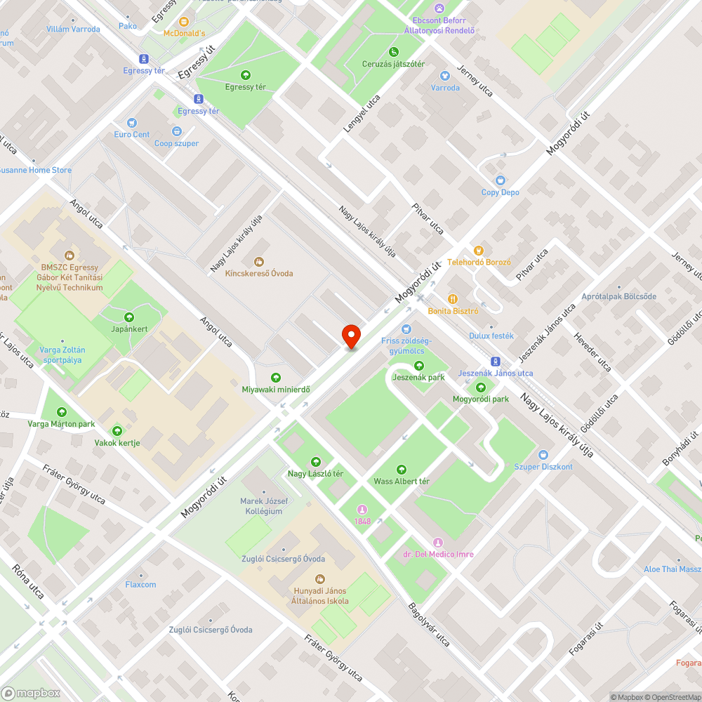 Rendszám nélküli autó a Mogyoródi úton bejelentés helye