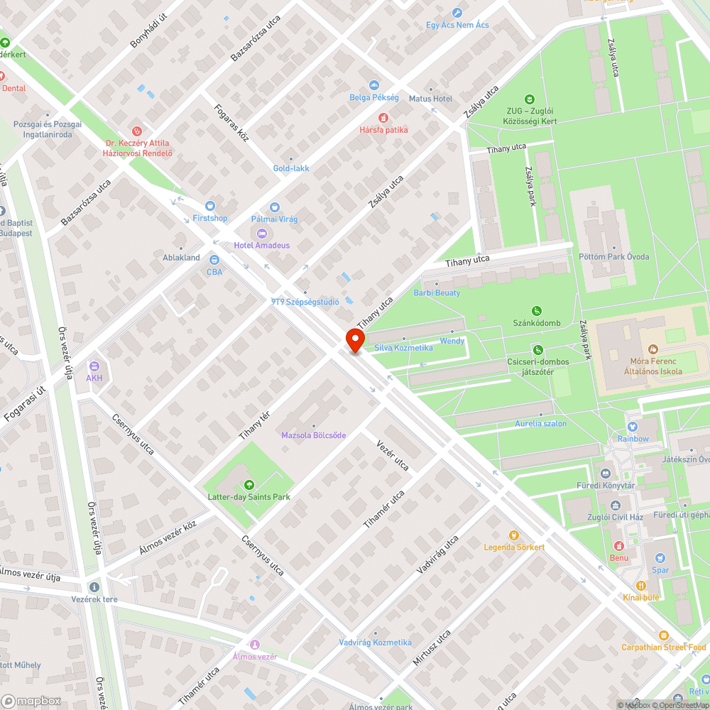 Kidőlt fa bejelentés helye