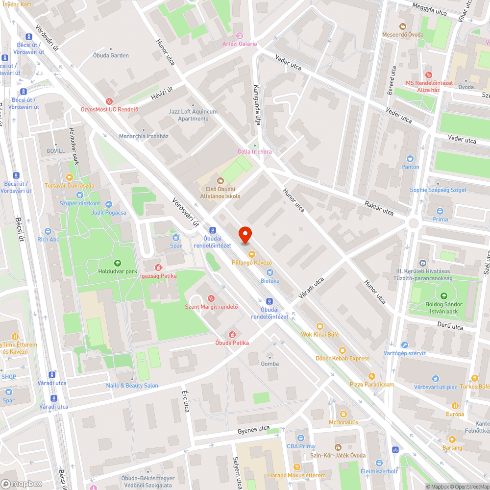 Úthibák a Vörösvári úton bejelentés helye