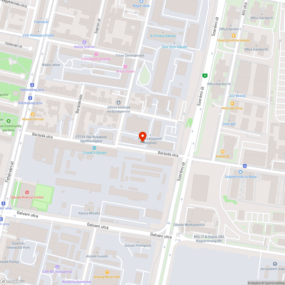 Elhagyott autók bejelentés helye