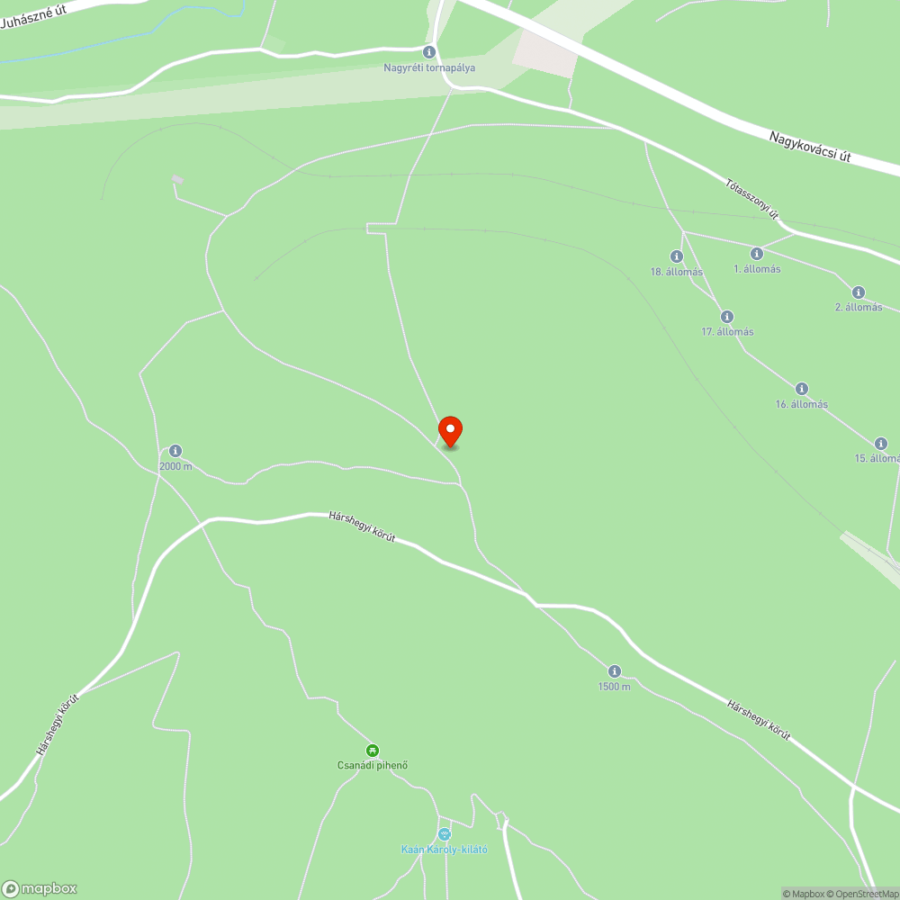 Kidőlt fák a Hárs-hegy északi oldalában a turistaúton bejelentés helye