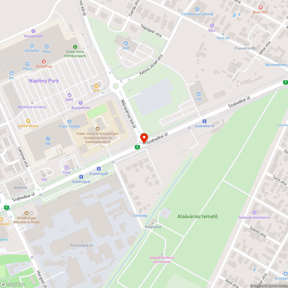 Felgyűrődött aszfalt bejelentés helye