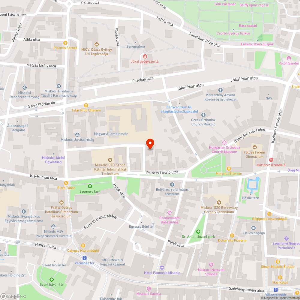 Miskolc, Palóczy közvilágítás bejelentés helye