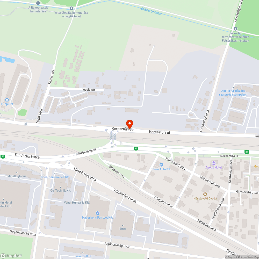 Út szélén hagyott jármű bejelentés helye